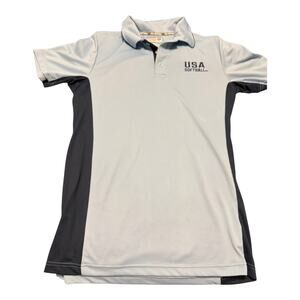 USA Softball Official Licensed Polo Shirt Men's Medium Adams